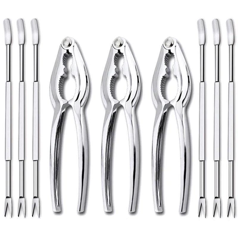 Seafood Crackers Tools Nutcrackers Set, Crab Nut Lobster Opener Shellfish Lobster Leg Sheller Kitchen Kits 9 Pack
Seafood Crackers Tools Nutcrackers Set, Crab Nut Lobster Opener Shellfish Lobster Leg Sheller Kitchen Kits 9 Pack