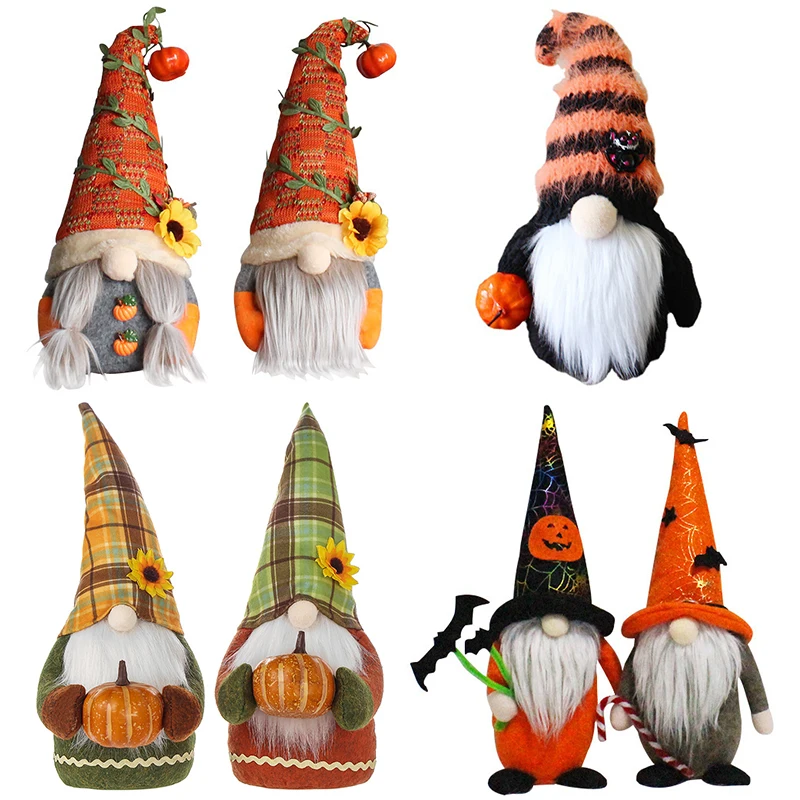 

Halloween Party Decoration Fall Gnome Faceless Doll Pendent 2022 Christmas Decorations Home Event Plush Dwarf Ornament Gifts Toy