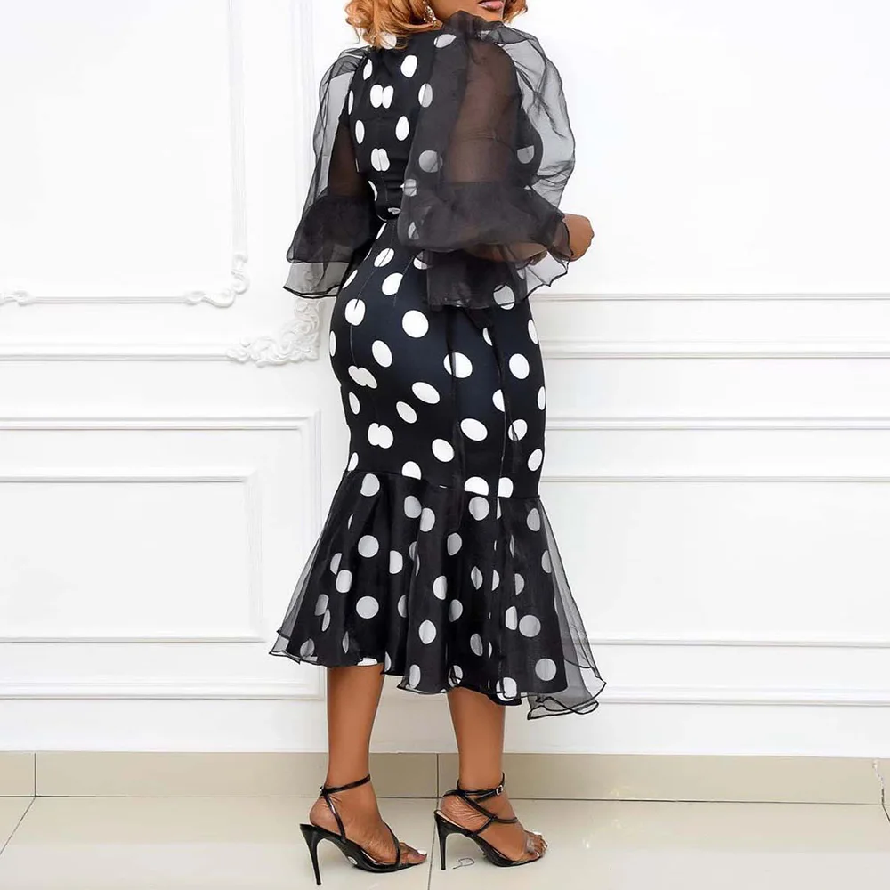 Office Lady Mermaid Plus Size Dress Fashion Elegant Designer Spring Autumn The New Best Sellers Wave Point Puff Sleeve
Office Lady Mermaid Plus Size Dress Fashion Elegant Designer Spring Autumn The New Best Sellers Wave Point Puff Sleeve