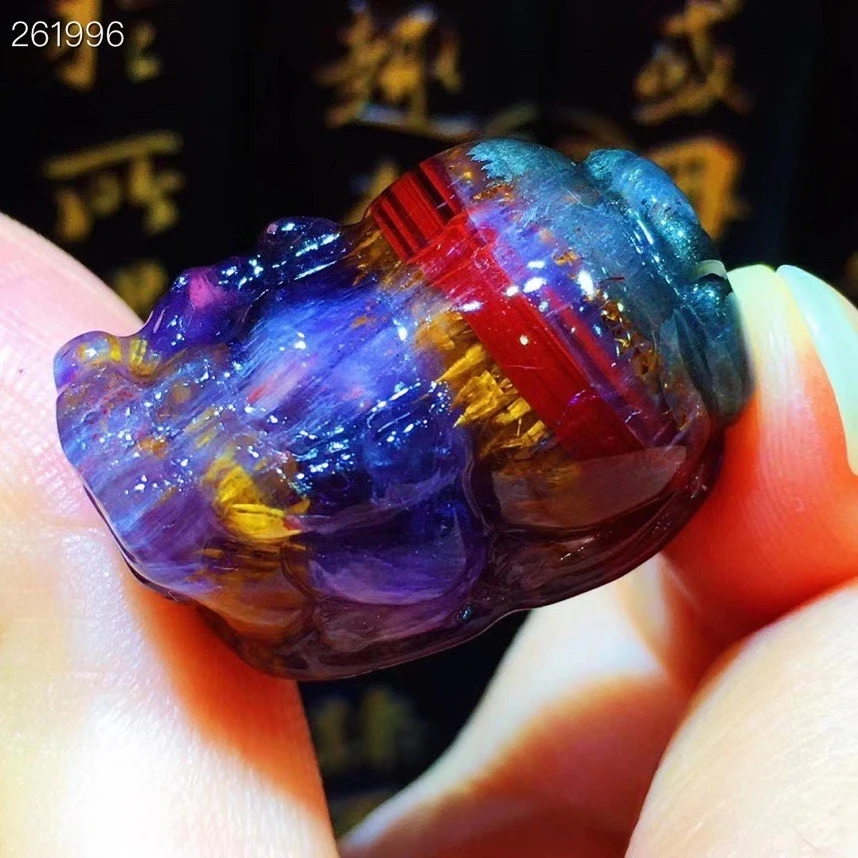 Genuine Natural Cacoxenite Auralite 23 Pi Xiu Pendant Purple Red Women Men 26x17.3x14mm Canada Crystal Jewelry AAAAA
Genuine Natural Cacoxenite Auralite 23 Pi Xiu Pendant Purple Red Women Men 26x17.3x14mm Canada Crystal Jewelry AAAAA