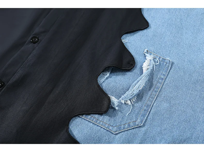 Irregular patchwork denim women long shirt 2020 autumn fashion dress long sleeve tops clothing blusas de mujer
Irregular patchwork denim women long shirt 2020 autumn fashion dress long sleeve tops clothing blusas de mujer