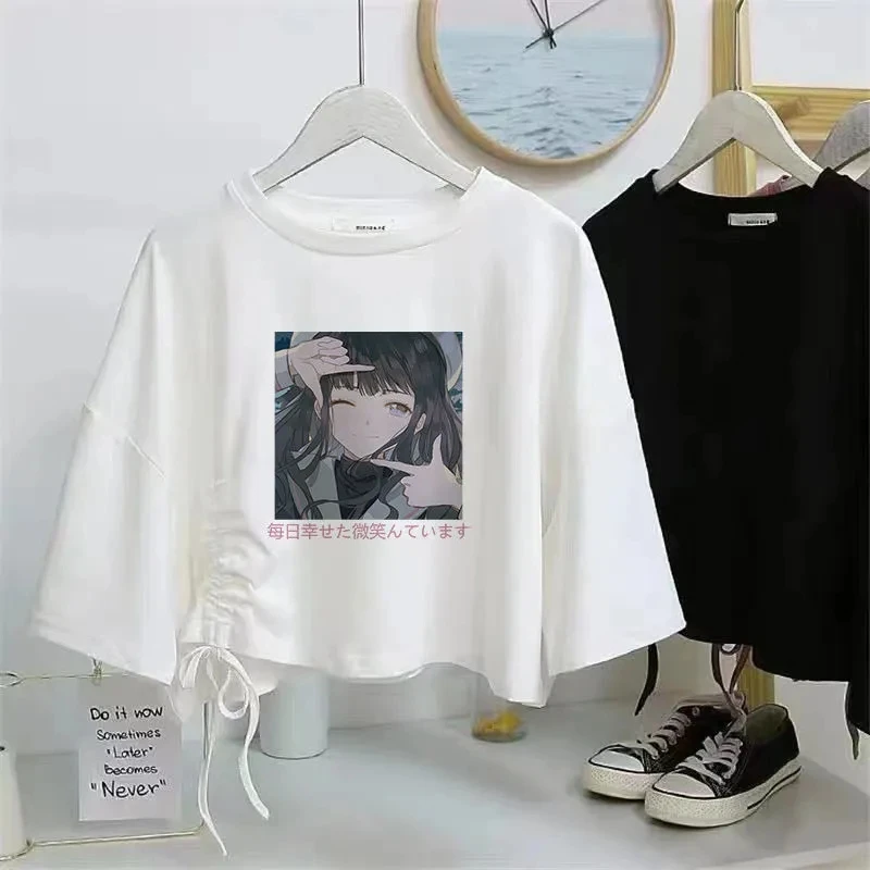 Graphic Tees Off White T Shirt Women 2021 Summer Crop Top Femme Japanese Streetwear Anime Harajuku Kawaii Clothes Short Tshirt
Graphic Tees Off White T Shirt Women 2021 Summer Crop Top Femme Japanese Streetwear Anime Harajuku Kawaii Clothes Short Tshirt