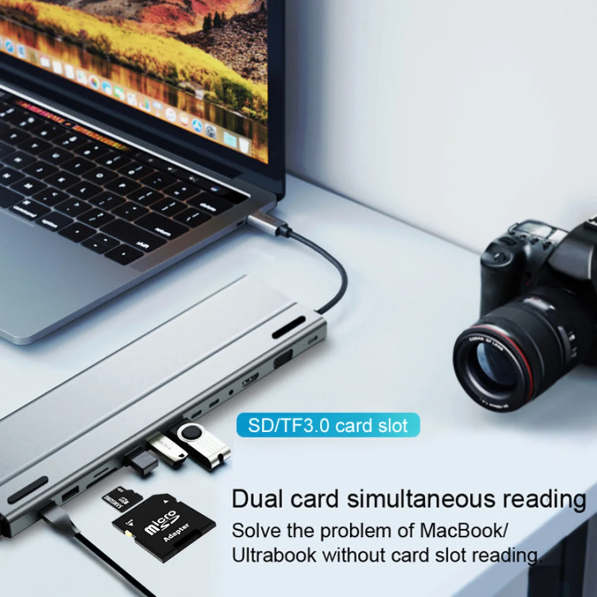 New Arrival 14-in-1 Type-C Expansion Dock, Multi-functional USB-C Hub to HDMI VGA USB Audio Adapter for Laptop
New Arrival 14-in-1 Type-C Expansion Dock, Multi-functional USB-C Hub to HDMI VGA USB Audio Adapter for Laptop