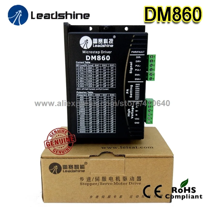 Подлинный 2-фазный 32-разрядный цифровой шаговый привод Leadshine DM860 DSP с напряжением от 20 до 80 В постоянного тока и выходным током 2,4-а, 1 шт.
Подлинный 2-фазный 32-разрядный цифровой шаговый привод Leadshine DM860 DSP с напряжением от 20 до 80 В постоянного тока и выходным током 2,4-а, 1 шт.