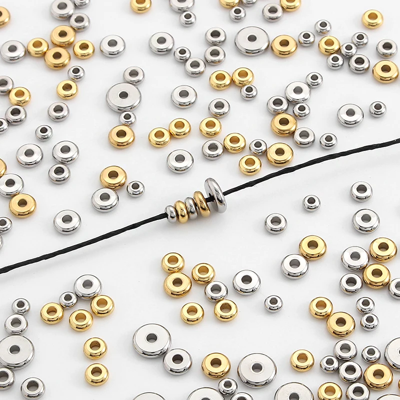 30-100PCS Stainless Steel Flat Spacer Beads For Round Leather Cord Loose Beads Charms DIY Bracelet Necklace Craft Jewelry Making
30-100PCS Stainless Steel Flat Spacer Beads For Round Leather Cord Loose Beads Charms DIY Bracelet Necklace Craft Jewelry Making