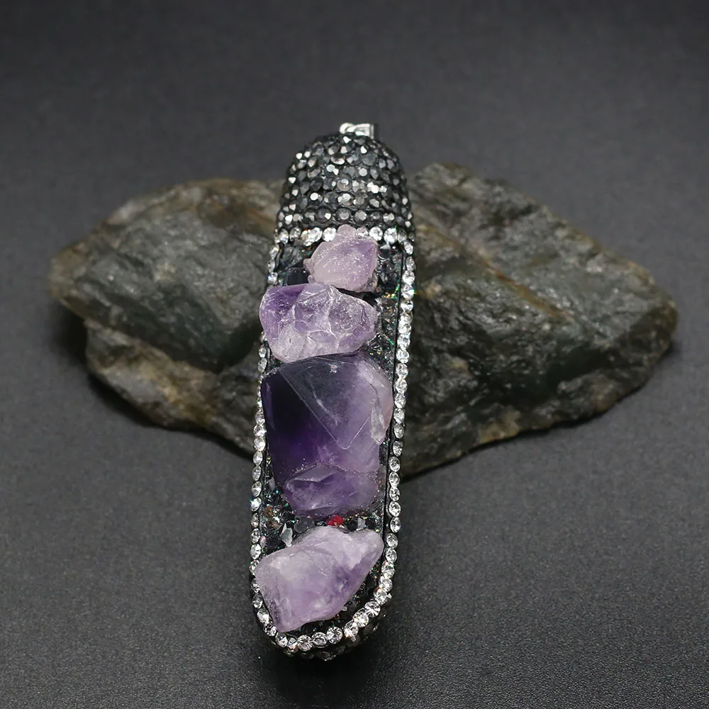 Natural Agates Druzy Diamon-Studded Pendants Long Strip Shape Charms Pendant for Jewelry Making DIY Necklace Size 8x72-20x75mm
Natural Agates Druzy Diamon-Studded Pendants Long Strip Shape Charms Pendant for Jewelry Making DIY Necklace Size 8x72-20x75mm