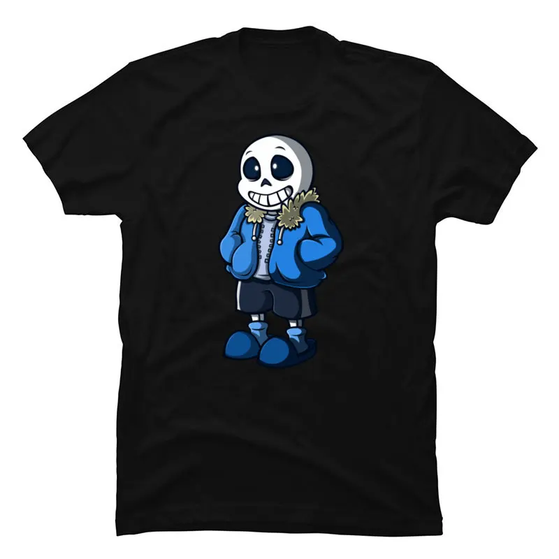 Футболка для игры Sans Undertale удобные футболки из чистого хлопка Мужская футболка