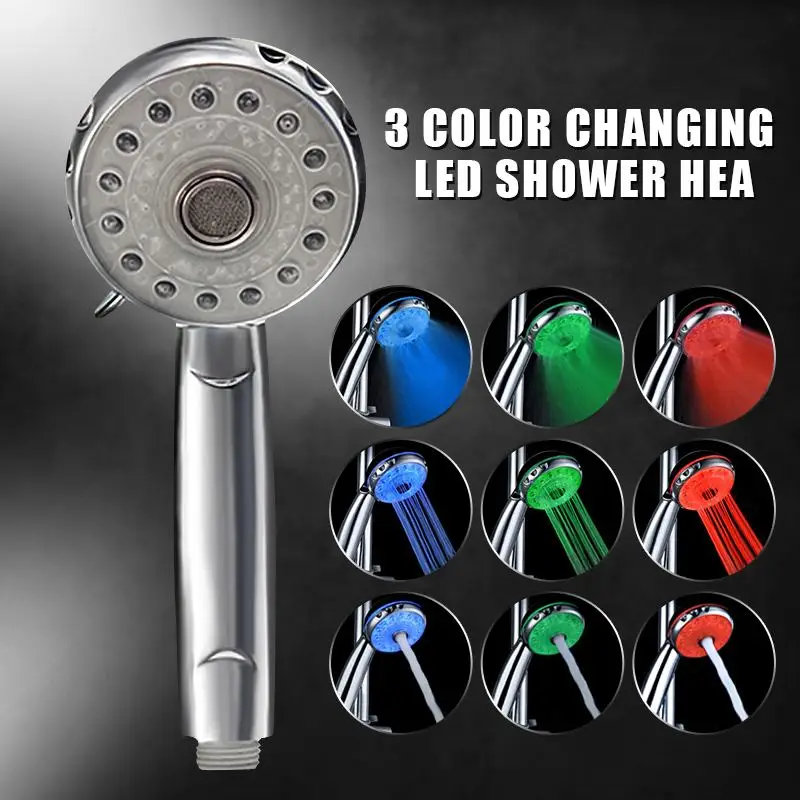 3 Mode 3 Color LED Adjustable Shower Head Light Temperature Sensor RGB Bath Sprinkler Bathroom Shower Head
3 Mode 3 Color LED Adjustable Shower Head Light Temperature Sensor RGB Bath Sprinkler Bathroom Shower Head