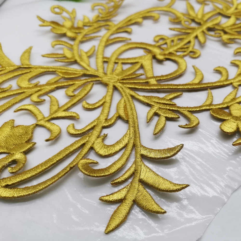 Iron On Flower Lace Appliques 3D Style 1 Pcs Gold Embroidered Patches Vintage Cosplay Costume Appliqued Lace Trims Diy 59cm
Iron On Flower Lace Appliques 3D Style 1 Pcs Gold Embroidered Patches Vintage Cosplay Costume Appliqued Lace Trims Diy 59cm