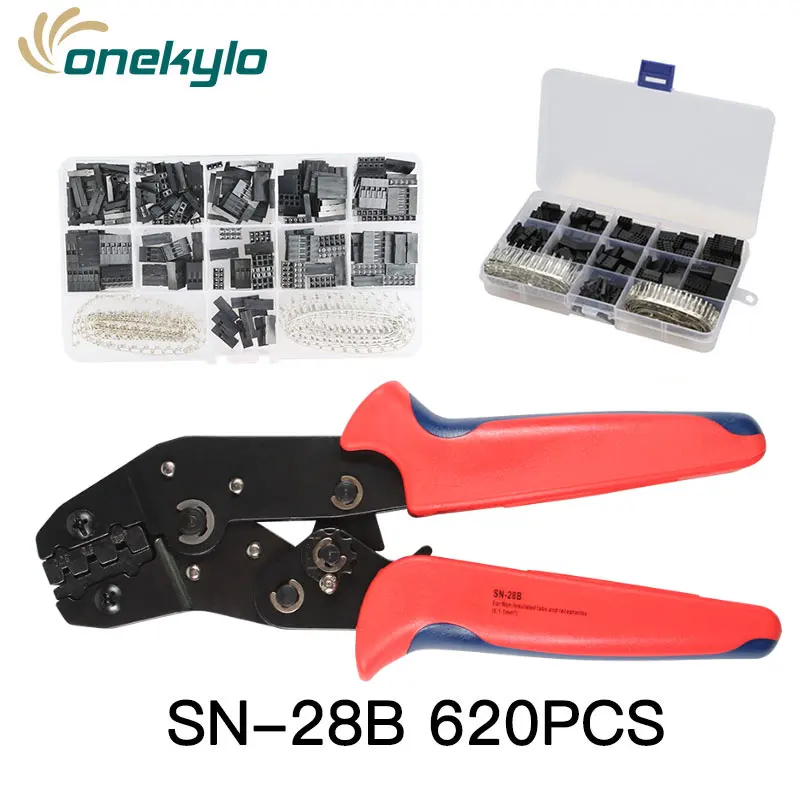 SN-28B crimping plier 0.25-1mm² with 620pcs Dupont Connector 2.54mm, Dupont Cable Jumper Wire Pin Header Housing Kit
SN-28B crimping plier 0.25-1mm² with 620pcs Dupont Connector 2.54mm, Dupont Cable Jumper Wire Pin Header Housing Kit