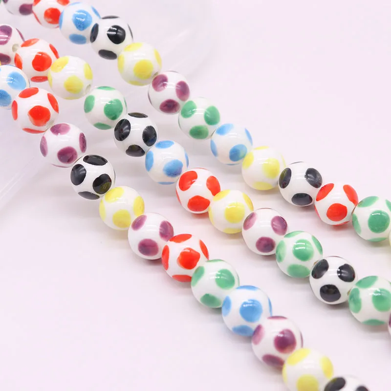 Colorful Speckled Round Ceramic Beads For Jewelry Making Necklace Bracelet 12mm Round Loose Spacer Porcelain DIY Bead Accessorie
Colorful Speckled Round Ceramic Beads For Jewelry Making Necklace Bracelet 12mm Round Loose Spacer Porcelain DIY Bead Accessorie
