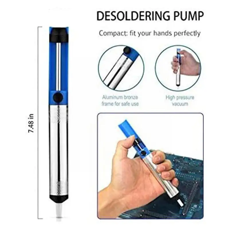 Professional Desoldering Pump Suction Tin Gun Soldering Soldering Welding Sucker Removal Pen Vacuum Iron Hand Tools Desolde Q3E8
Professional Desoldering Pump Suction Tin Gun Soldering Soldering Welding Sucker Removal Pen Vacuum Iron Hand Tools Desolde Q3E8