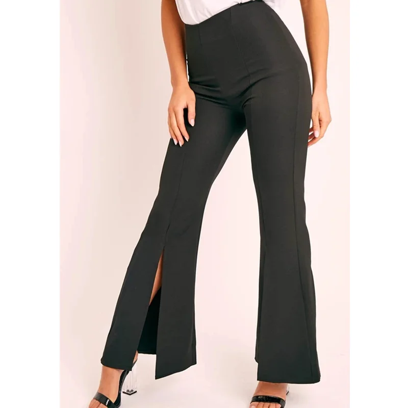 Women High Waist Split Front Trousers Bodycon Slim OL Style Women Work Wear Dress 
Women High Waist Split Front Trousers Bodycon Slim OL Style Women Work Wear Dress