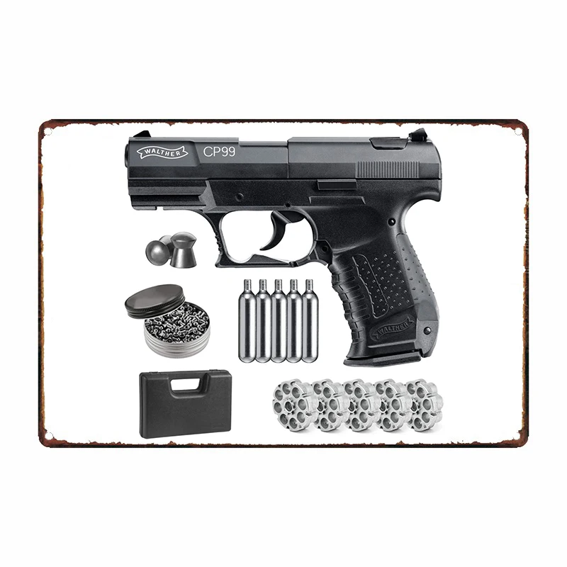 Umarex Walther CP99 .177 Caliber Pellet Gun Metal Poster Air Pistol with Wearable4U Bundle Tin Plate Metal Decorative Wall Board
Umarex Walther CP99 .177 Caliber Pellet Gun Metal Poster Air Pistol with Wearable4U Bundle Tin Plate Metal Decorative Wall Board