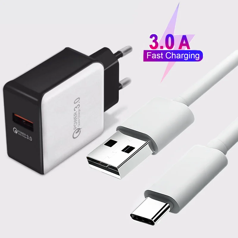 

5V3A de carga rápida Cable de carga para Samsung S21 + S20 + S9 S8 S7 S6 A7 A80 A71 A51 A41 A31 A21S QC3.0 tipo C USB cargador d