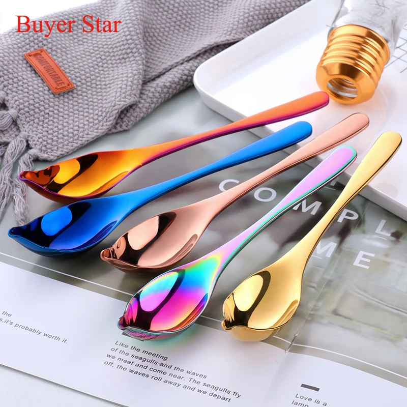 Stainless Steel Saucier Spoon Pointed Waterdrop Dressing Sauce Oil Spoon For Honey Ice Cream Cake Kitchen Baking Tools
Stainless Steel Saucier Spoon Pointed Waterdrop Dressing Sauce Oil Spoon For Honey Ice Cream Cake Kitchen Baking Tools