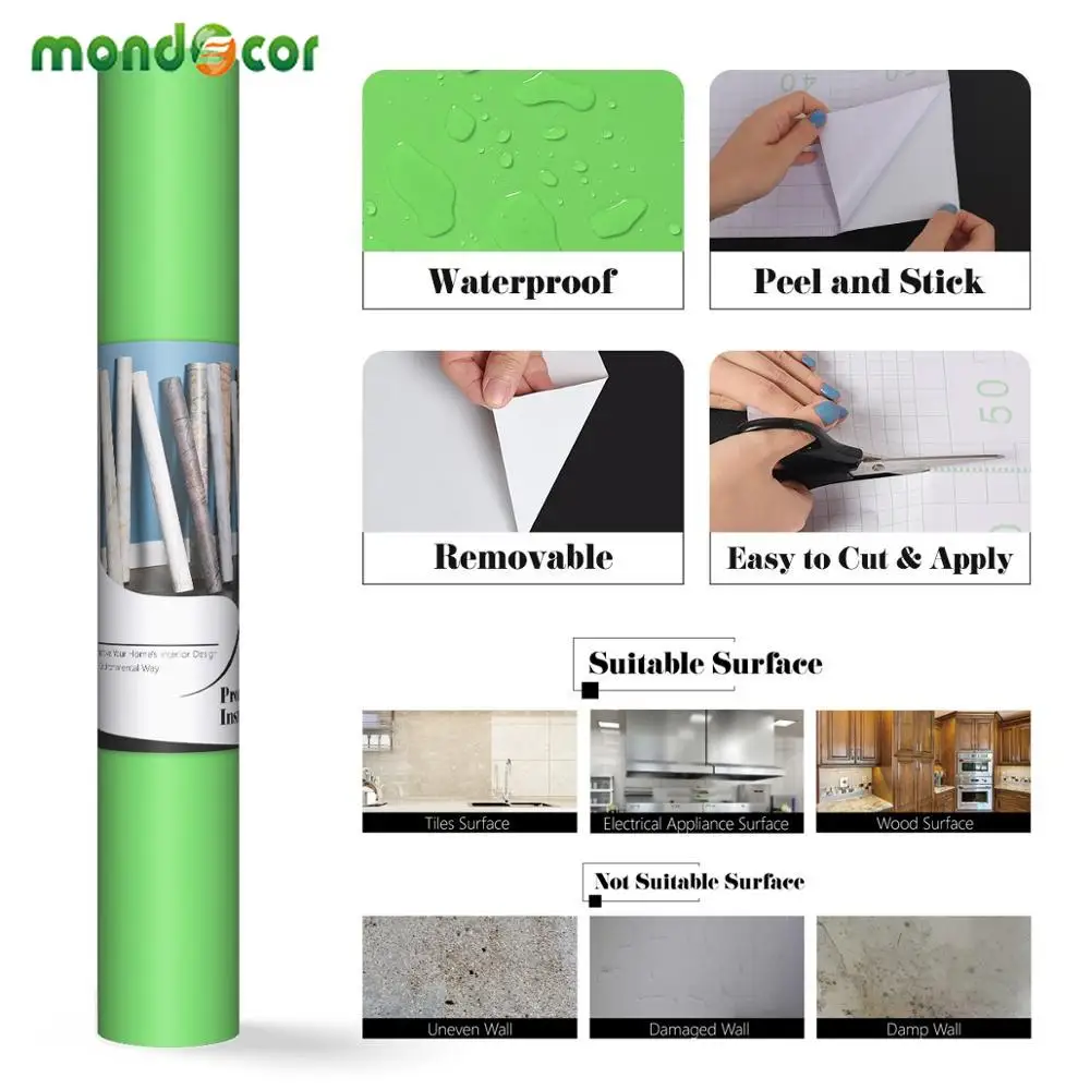 PVC Matte Wallpapers Removable Self-adhesive Solid Color Wrapping Paper For Kitchen Bedroom Living Room Home Decor Wall Stickers
PVC Matte Wallpapers Removable Self-adhesive Solid Color Wrapping Paper For Kitchen Bedroom Living Room Home Decor Wall Stickers