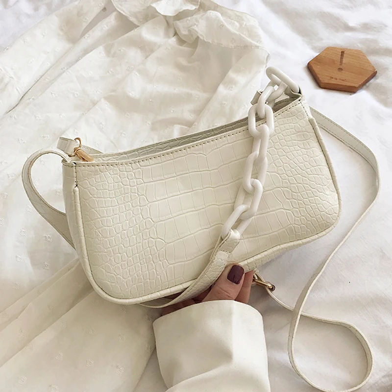Hain Shoulder Bags Fashion Woman Handbags Zipper High Quality PU Metal Zipper Alligator Crossbody Tote Bag Purses Underarm Lady
Hain Shoulder Bags Fashion Woman Handbags Zipper High Quality PU Metal Zipper Alligator Crossbody Tote Bag Purses Underarm Lady
