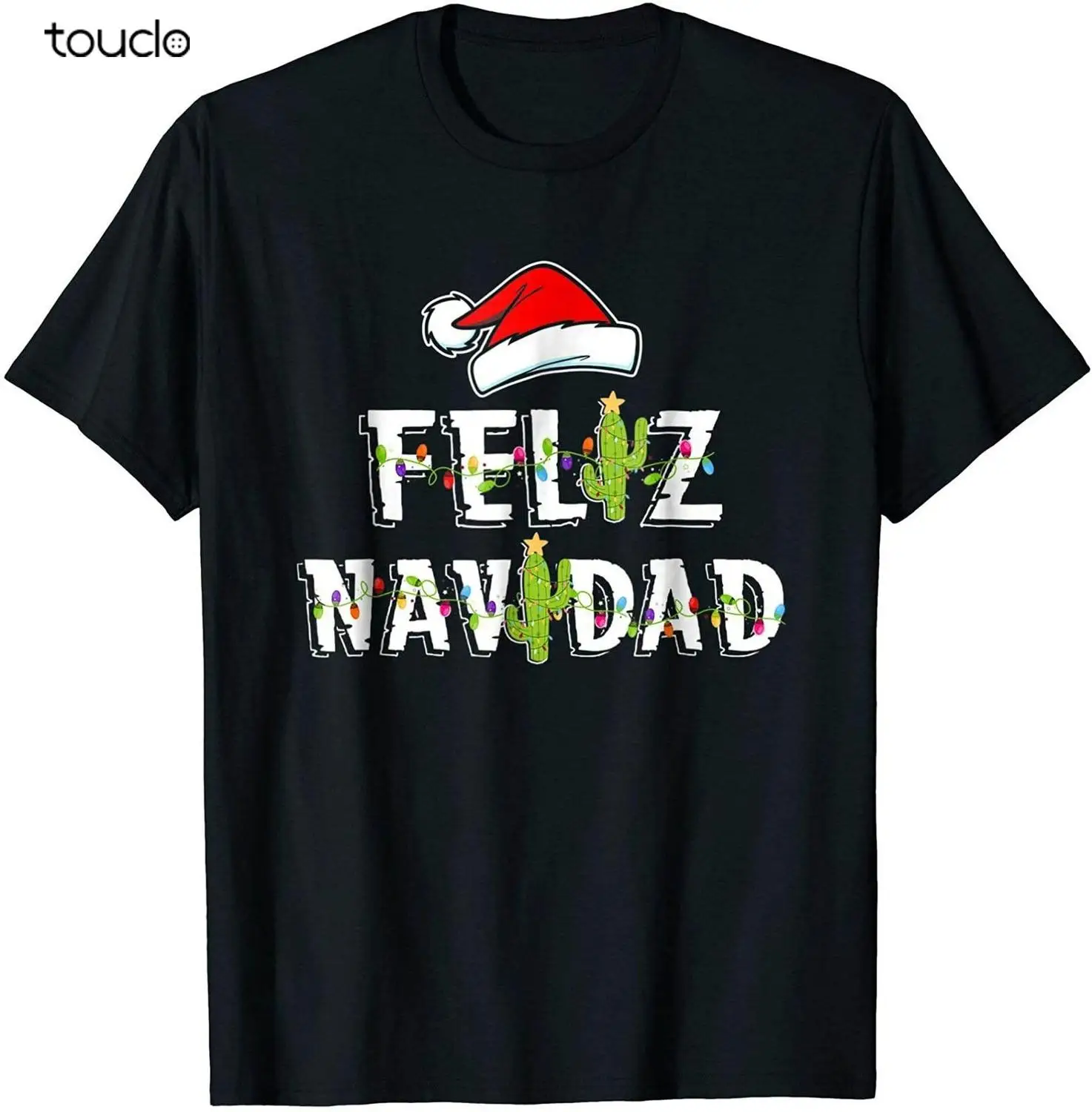 

New Feliz Navidad T-Shirt Spanish Christmas Cactus Shirt Funny Vintage Gift For Men Unisex S-5Xl