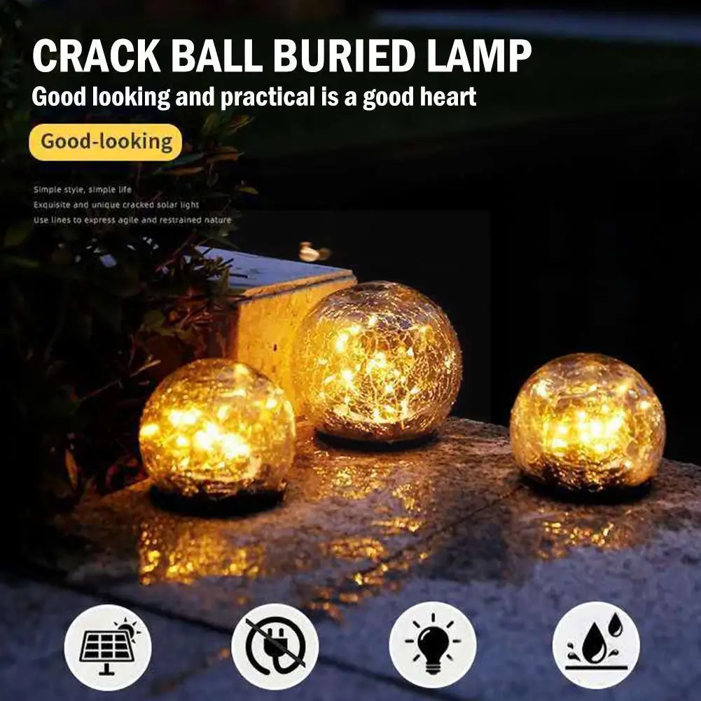 1pcs New Led Solar Light Garden Outdoor Cracked Glass Ball Light Waterproof Solar Lamp For Lawn Sidewalk Pathway Patio Deco W0y6
1pcs New Led Solar Light Garden Outdoor Cracked Glass Ball Light Waterproof Solar Lamp For Lawn Sidewalk Pathway Patio Deco W0y6