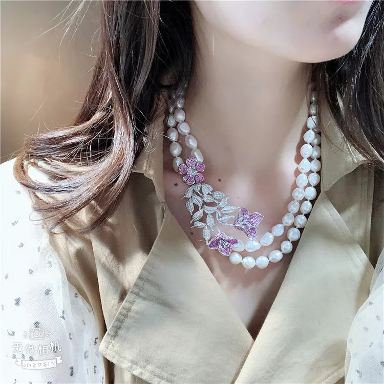 2rows freshwater pearl white baroque 8-13mm necklace 19-20inch nature wholesale
2rows freshwater pearl white baroque 8-13mm necklace 19-20inch nature wholesale