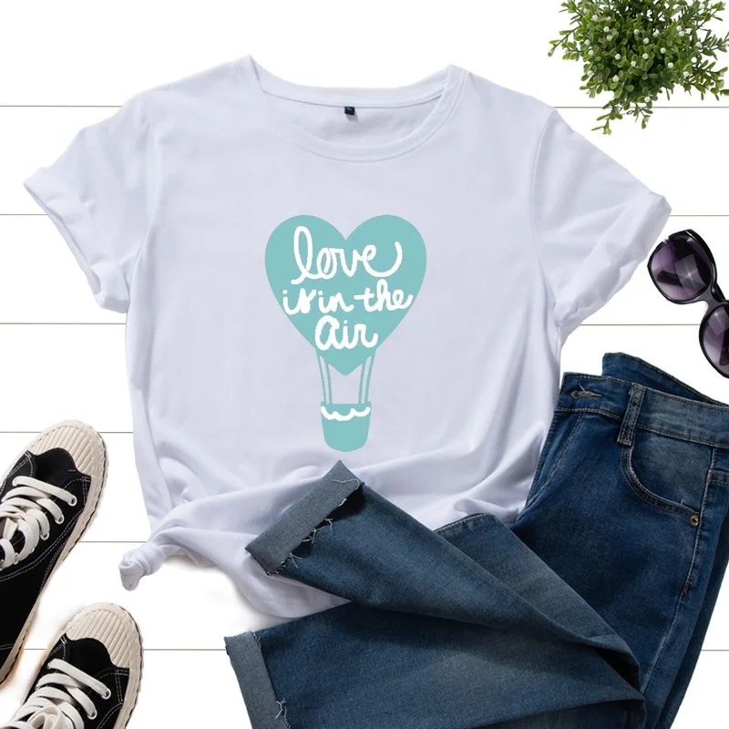 Summer Women T-shirt Casual Cotton 100% Short Sleeve Heart Letter Print Female Fashion Loose Shirts Women O-Neck Regular Tee Top
Summer Women T-shirt Casual Cotton 100% Short Sleeve Heart Letter Print Female Fashion Loose Shirts Women O-Neck Regular Tee Top