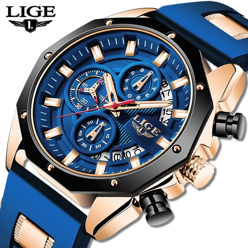 Watch Men LIGE Fashion Mens Watches Top Brand Luxury Quartz Gold Clock Male Sports Silicone Waterproof Watch Relogio Masculino
Watch Men LIGE Fashion Mens Watches Top Brand Luxury Quartz Gold Clock Male Sports Silicone Waterproof Watch Relogio Masculino