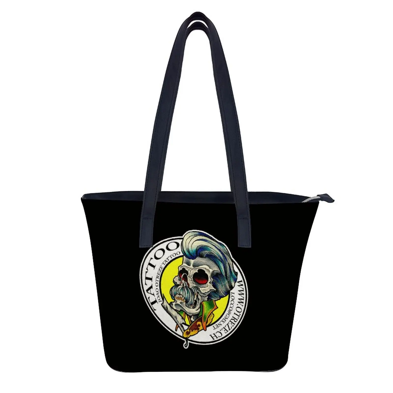 Tattoo Skull Shoulder Bag Vintage School Large Handbag Girl Gifts Handle Leather Shopping Bag
Tattoo Skull Shoulder Bag Vintage School Large Handbag Girl Gifts Handle Leather Shopping Bag