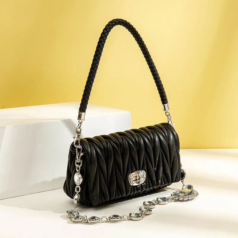 2021 New Fashion All-match High-quality Diamond-studded Fold Bag Ladies Shoulder Diagonal Chain Small Square Bag Grand Sac Femme
2021 New Fashion All-match High-quality Diamond-studded Fold Bag Ladies Shoulder Diagonal Chain Small Square Bag Grand Sac Femme