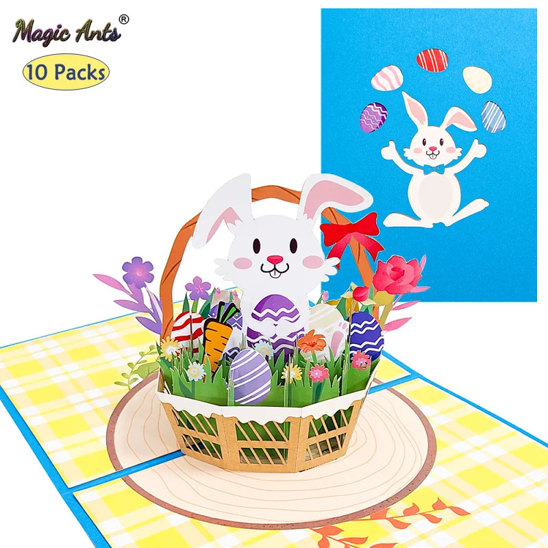 10 Pack Funny Easter Pop-Up Cards 3D Bunny Egg Basket Greeting Card Birthday for Kids Mom Dad Family
10 Pack Funny Easter Pop-Up Cards 3D Bunny Egg Basket Greeting Card Birthday for Kids Mom Dad Family