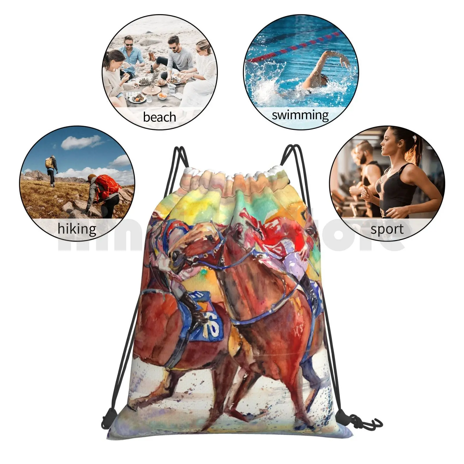 Thoroughbred Racing Backpack Drawstring Bag Riding Climbing Gym Bag Horse Horses Horsie Horse Races Races Racing Triple
Thoroughbred Racing Backpack Drawstring Bag Riding Climbing Gym Bag Horse Horses Horsie Horse Races Races Racing Triple