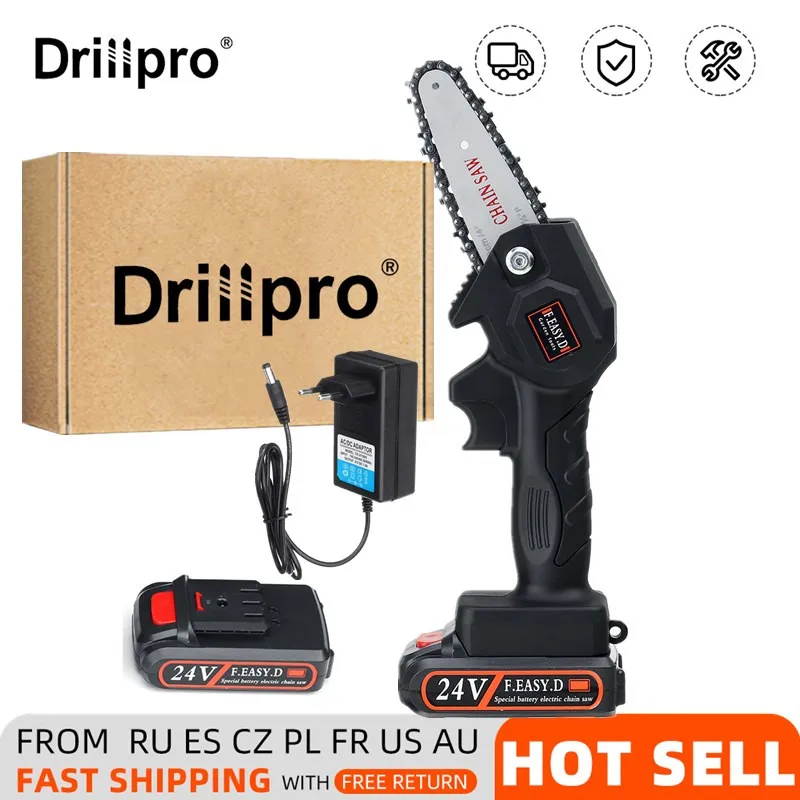 1080W 4 Inch Mini Electric Chain Saw With 1PC Battery Woodworking Pruning One-handed Garden Power Tools Rechargeable EU Plug
1080W 4 Inch Mini Electric Chain Saw With 1PC Battery Woodworking Pruning One-handed Garden Power Tools Rechargeable EU Plug