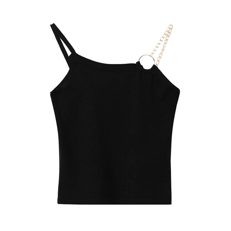 2021Summer Metal Chain Spaghetti Straps Sexy Cropped Tops Women Streetwear Club Crop Top Summer Vest Fashion Crop Tops Female
2021Summer Metal Chain Spaghetti Straps Sexy Cropped Tops Women Streetwear Club Crop Top Summer Vest Fashion Crop Tops Female