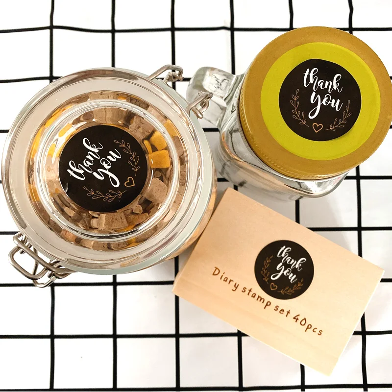 120Pcs New Thank you Black seal stickers Gift seal sticker for homemade bakery Packaging label
120Pcs New Thank you Black seal stickers Gift seal sticker for homemade bakery Packaging label