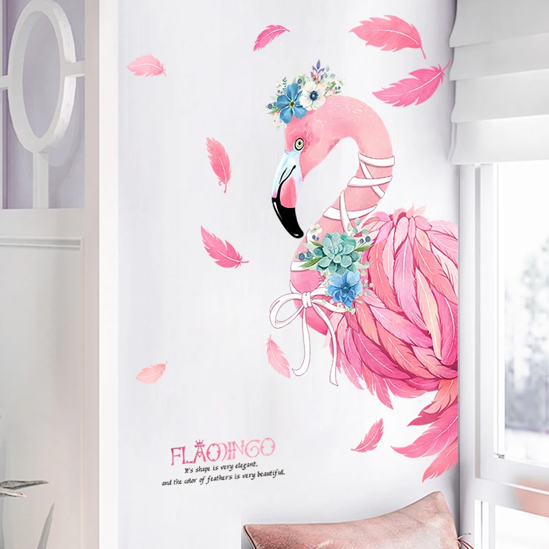 Pink Flamingo Wall Stickers TV Sofa Background Home Decor Childrens Room Decoration Toys Bedroom Kitchen Poster Self-Adhesive
Pink Flamingo Wall Stickers TV Sofa Background Home Decor Childrens Room Decoration Toys Bedroom Kitchen Poster Self-Adhesive