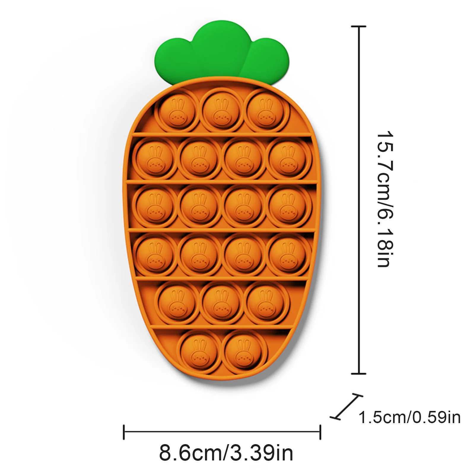 1pc Fidget Stress Toys Carrot Shape Push Pop Bubble Fidget Sensory Toy Autism Special Needs Stress Reliever Children Funny Gift
1pc Fidget Stress Toys Carrot Shape Push Pop Bubble Fidget Sensory Toy Autism Special Needs Stress Reliever Children Funny Gift