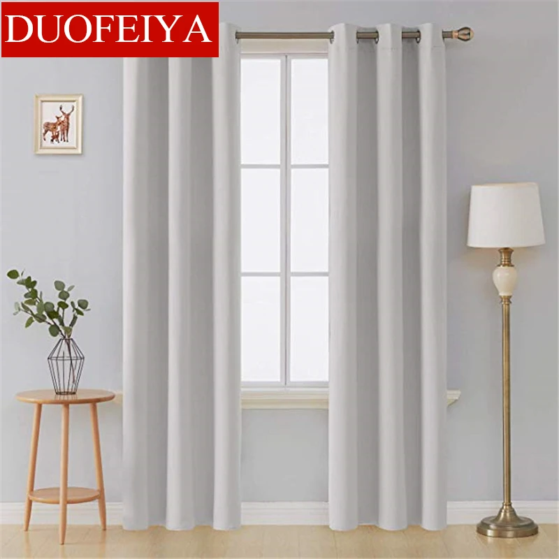 White Thermal Insulated Blackout Curtains for Living Room Bedroom Gray Thick Window Curtain Treatment
White Thermal Insulated Blackout Curtains for Living Room Bedroom Gray Thick Window Curtain Treatment