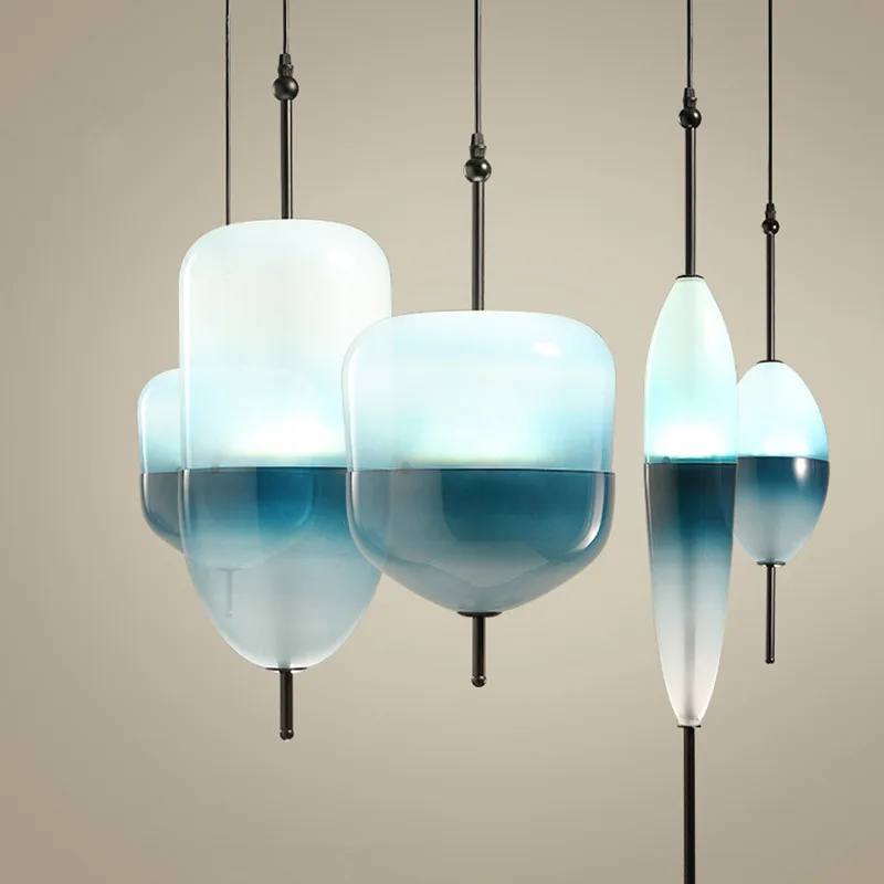 Nordic Modern Blue Glass Led Pendant Lamp Kitchen Dining Room Bedroom Hang Light Loft Deco Luminaria Lighting Free Shipping
Nordic Modern Blue Glass Led Pendant Lamp Kitchen Dining Room Bedroom Hang Light Loft Deco Luminaria Lighting Free Shipping