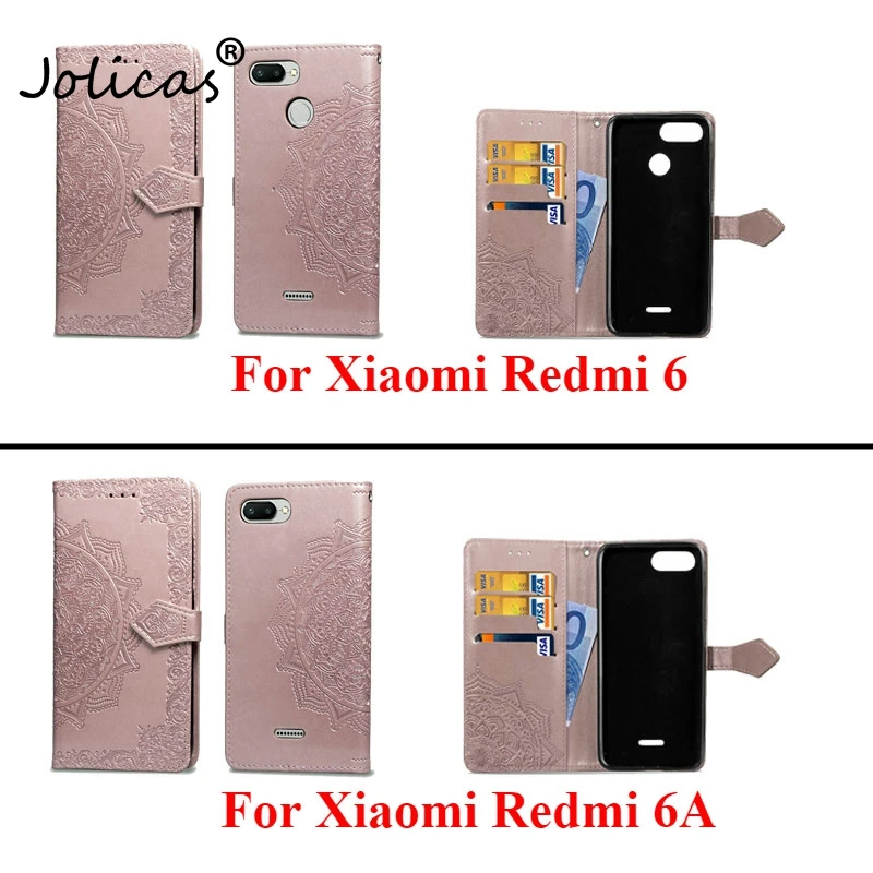 Xiaomi Redmi 6A Case 6 Cover Soft Silicone Back Leather Flip For A A6 Phone Cases | Мобильные телефоны и аксессуары