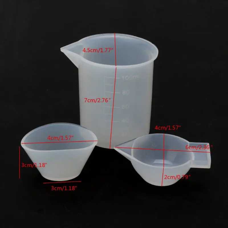 

12Pcs Resin Silicone Mixing Measuring Cups 100ml 20ml 10ml For UV Resin Mold DIY Resin Casting Jewelry Making Tools Kit