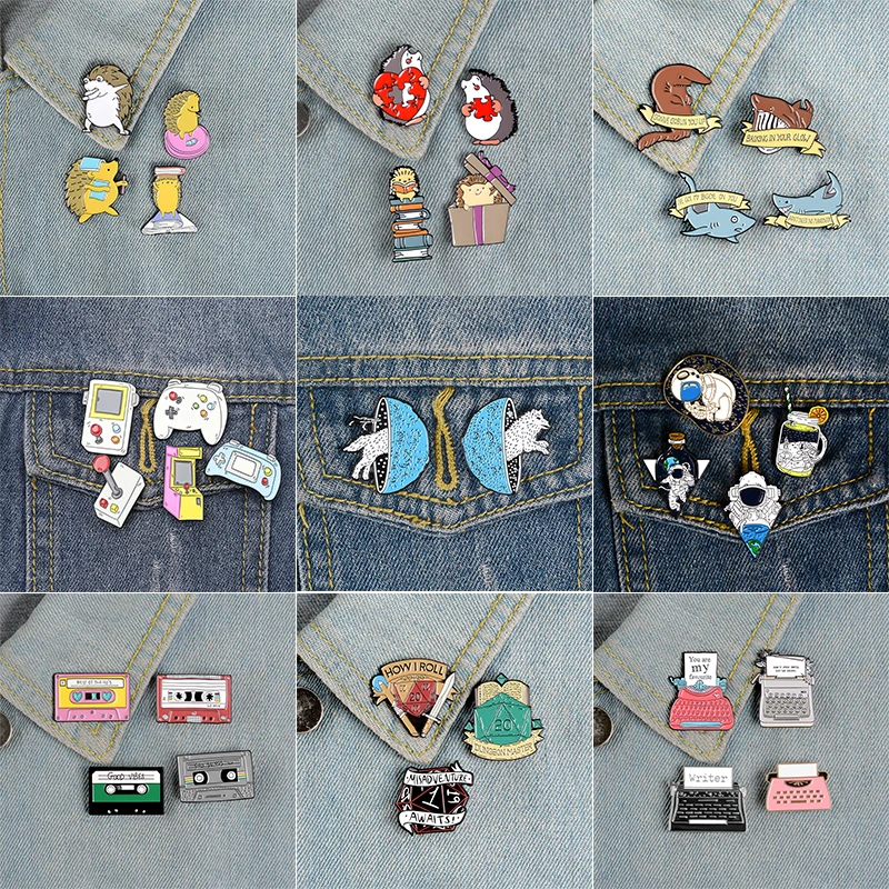 Super Bargain Enamel Pin Sets ! Retro Game Machine Tape Hedgehog Astronaut Spaceman Ocean Shark Brooches Badges Lapel pins
Super Bargain Enamel Pin Sets ! Retro Game Machine Tape Hedgehog Astronaut Spaceman Ocean Shark Brooches Badges Lapel pins