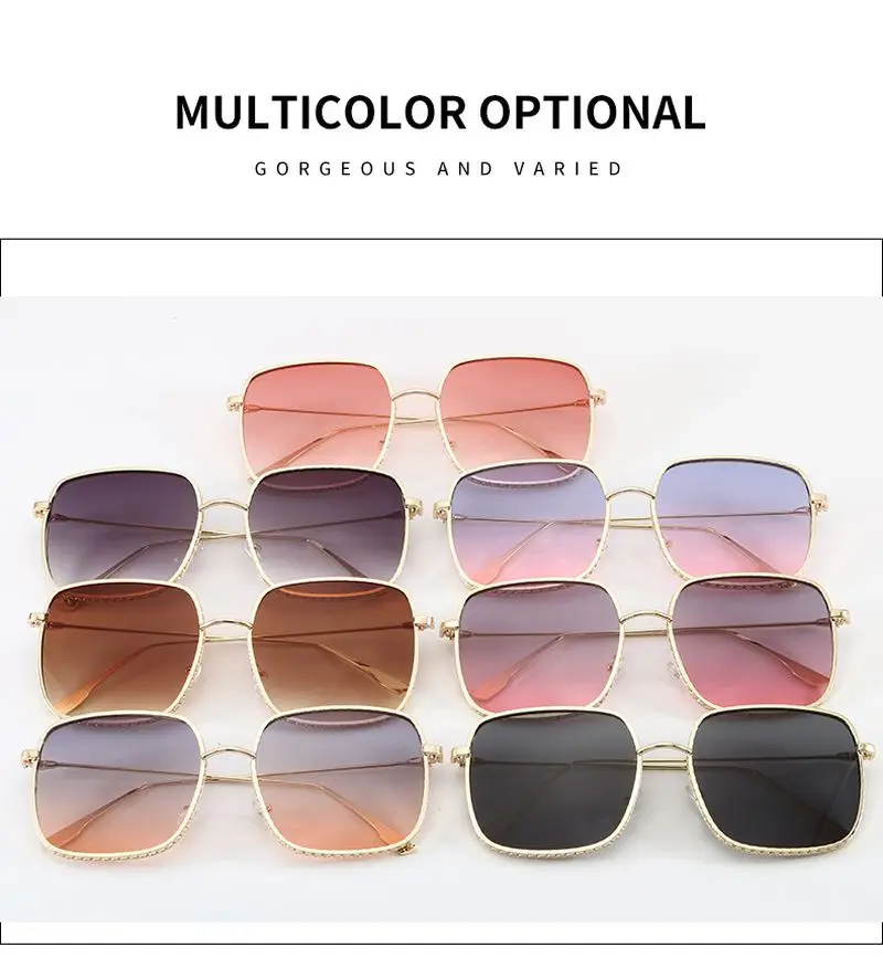 WOENFEL Retro New Fashion Sunglasses Ladies Personality Brand Designer Big Frame Sunglasses Metal Square Simple Glasses Women
WOENFEL Retro New Fashion Sunglasses Ladies Personality Brand Designer Big Frame Sunglasses Metal Square Simple Glasses Women
