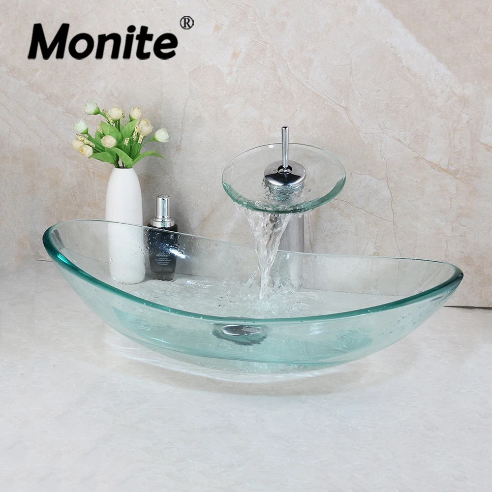 Monite Tempered Glass Hand-Painted Lavatory Bathroom Bath Combine Sink Washbasin Chrome Brass Basin Waterfall Mixer Tap Faucet
Monite Tempered Glass Hand-Painted Lavatory Bathroom Bath Combine Sink Washbasin Chrome Brass Basin Waterfall Mixer Tap Faucet