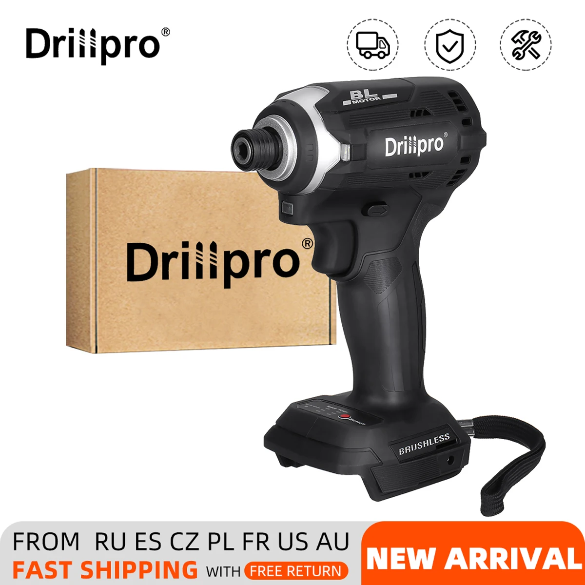 Drillpro Cordless Electric Screwdriver Brushless Impact Wrench Rechargable Drill Driver+ 3 LED Light For Makita 18V Battery 
Drillpro Cordless Electric Screwdriver Brushless Impact Wrench Rechargable Drill Driver+ 3 LED Light For Makita 18V Battery