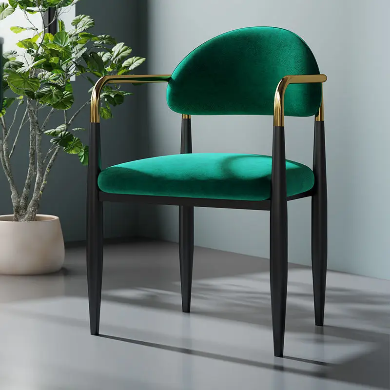 Nordic modern minimalist light luxury dining chair home back dining table and chair Italian restaurant net red armchair muebles
Nordic modern minimalist light luxury dining chair home back dining table and chair Italian restaurant net red armchair muebles