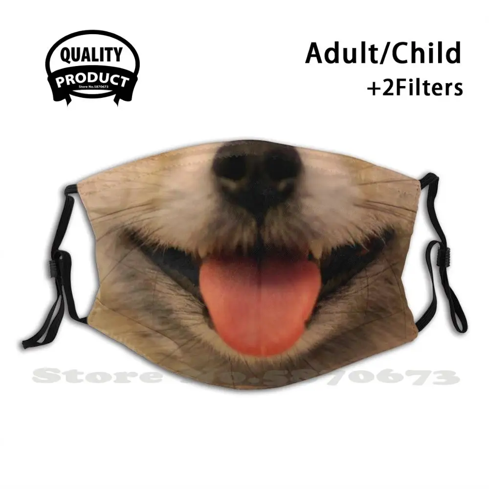 

Забавная крутая Тканевая маска на лицо собаки собака фурия меранский щенок мопса милый язык щенок счастливый вирусный тренд новейший мем