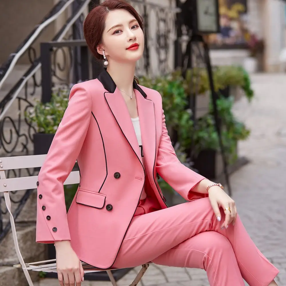 2021 New Autumn and Winter Women's Professional Wear Casual Office Sets Double Breasted Ladies Jacket Two-piece Fashion Trousers
2021 New Autumn and Winter Women's Professional Wear Casual Office Sets Double Breasted Ladies Jacket Two-piece Fashion Trousers