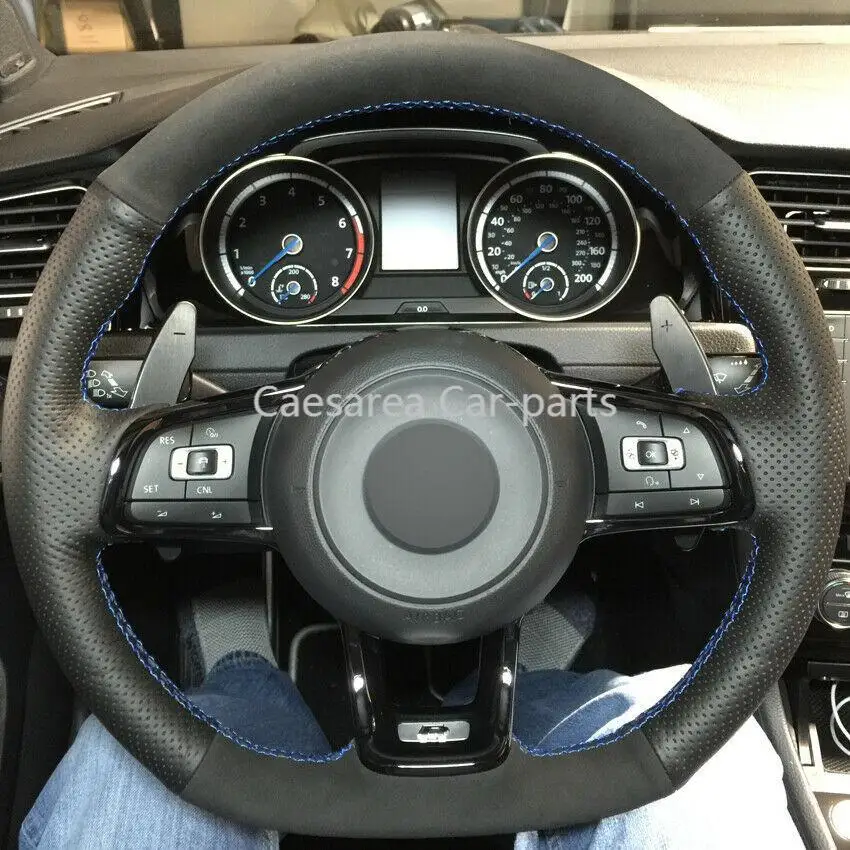 Car Steering Wheel Cover Black Leather Suede for VW Golf 7 MK7 Polo GTI Scirocco
Car Steering Wheel Cover Black Leather Suede for VW Golf 7 MK7 Polo GTI Scirocco