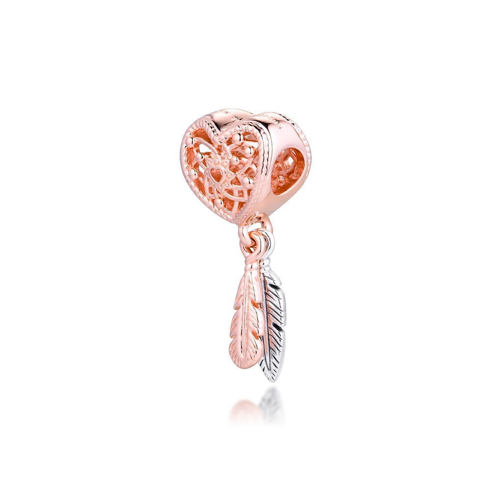 Openwork Heart & Two Feathers Dreamcatcher Charm for Bracelets Jewelry pendant 925 Sterling Silver Beads for Jewelry Making
Openwork Heart & Two Feathers Dreamcatcher Charm for Bracelets Jewelry pendant 925 Sterling Silver Beads for Jewelry Making