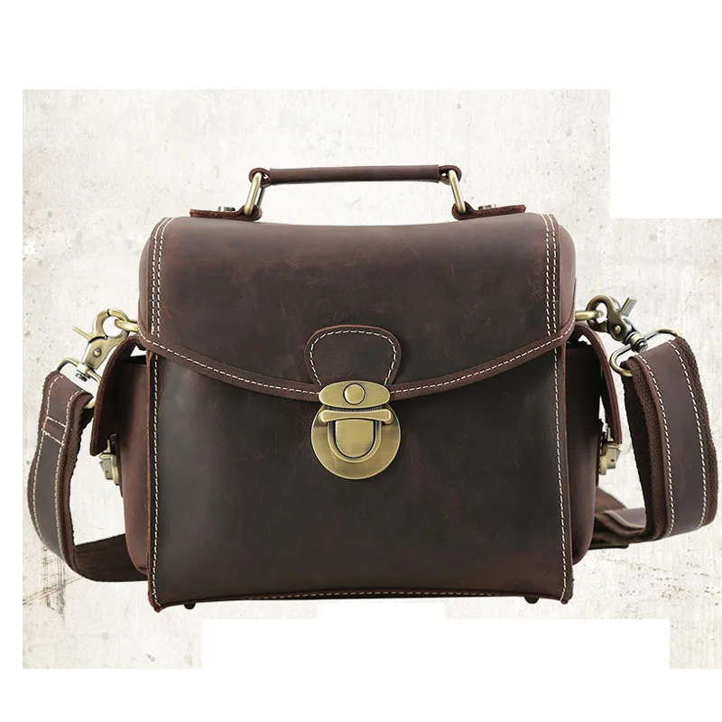 Genuine Leather Men's Briefcase Vintage Business Computer Bag Fashion Messenger Bags Man Shoulder Bag Postman Male Handbags 
Genuine Leather Men's Briefcase Vintage Business Computer Bag Fashion Messenger Bags Man Shoulder Bag Postman Male Handbags